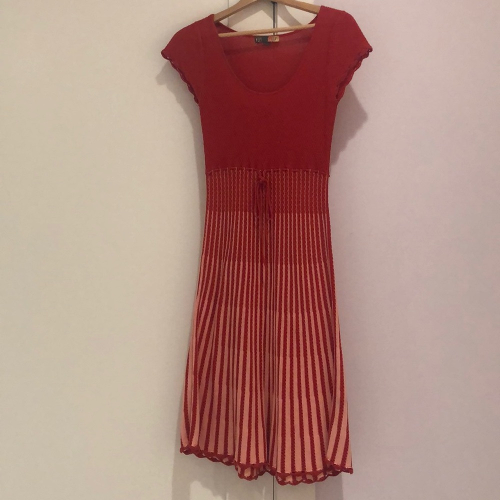 F21 red midi dress, size S